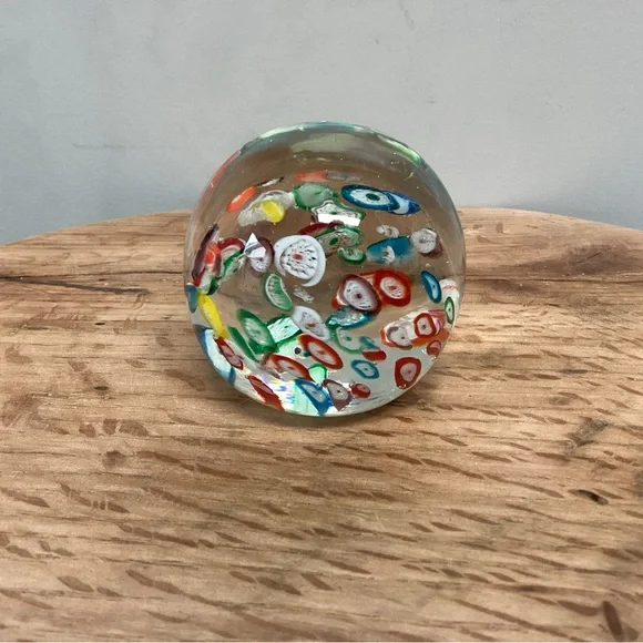 Vintage Millefiori Style Glass Art Paperweight - Excellent Gently Used Condition - Picture 5 of 15